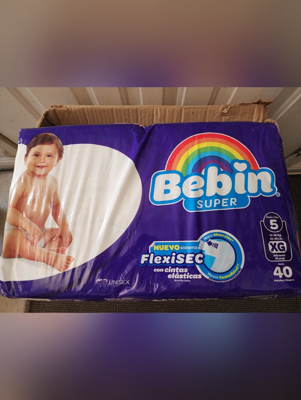 Diapers Bebin Super Size 5 XL 26-35 Lb. 40-Pack